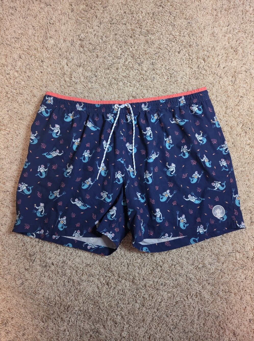 Chubbies 5.5 Inch Inseam Triton Of The Seas Men's Navy Swim Trunks